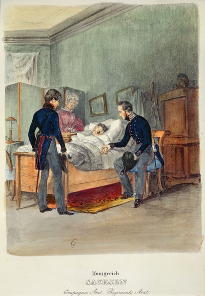 Vojenský lékař v Saském království, cca 1840 od French School