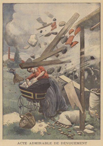 Obdivuhodný akt oddanosti (barva litho) od French School