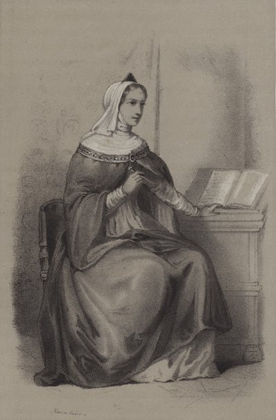 Anne De Comnene (rytina) od French School