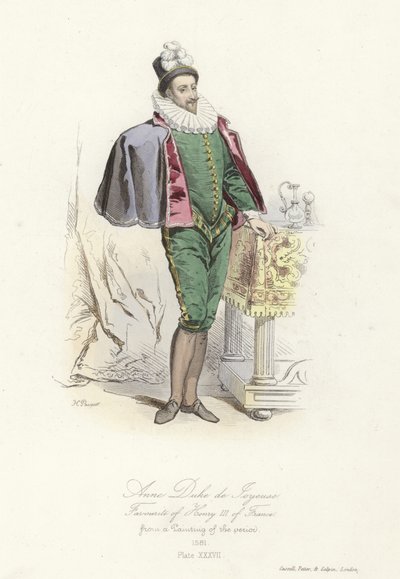 Anny, vévody z Joyeuse, oblíbenkyně francouzského Jindřicha III od French School