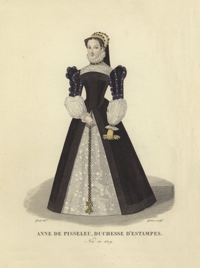 Anne de Pisseleu, vévodkyně z Etampes od French School