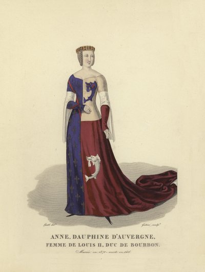 Anna z Auvergne, manželka Ludvíka II., vévody z Bourbonu od French School