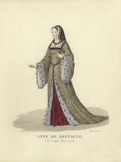 Anny Bretaňské, královny manželky Karla VIII. a francouzského Ludvíka XII od French School