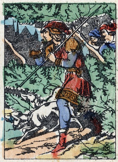 Anonymní ilustrace k „La belle au bois dormant“, příběh Charlese Perraulta (1628-1703), francouzského spisovatele. Dřevoryt Imaging Pellerin - Epinal, sd. Konec 19. století. od French School