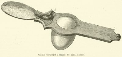 Zařízení na řezání skořápky vařených vajec (rytí) od French School