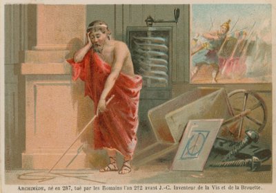 Archimedes, řecký vědec, matematik a vynálezce ze 3. století před naším letopočtem od French School