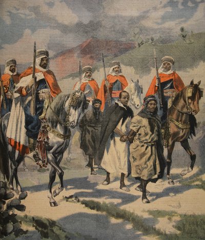 Zatčení vrahů markýze de Mores v Tunisku od French School