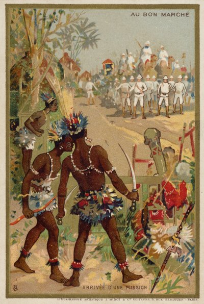 Příjezd mise (chromolitho) od French School