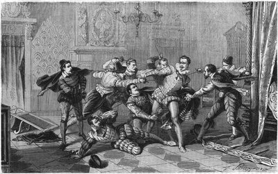 Atentát na Jindřicha I. Lotrinského, vévodu z Guise známého jako Balafre (1550-1588), 23. prosince od French School