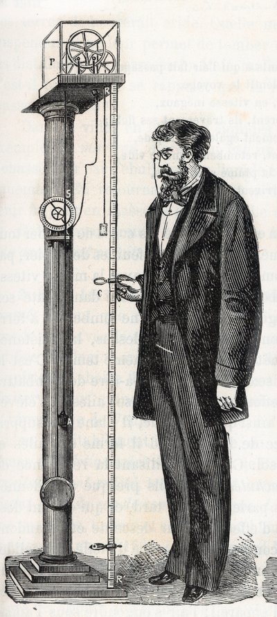 Atwoodův stroj vynalezený v roce 1784 Georgem Atwoodem (1745-1807) - Machine d