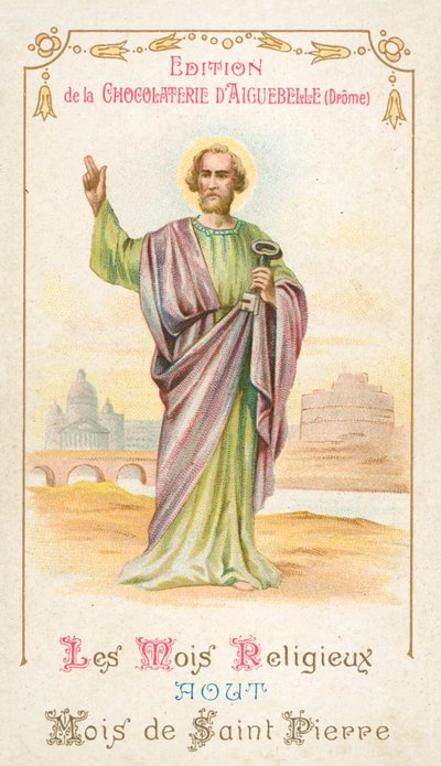srpen, měsíc svatého Petra (chromolitho) od French School