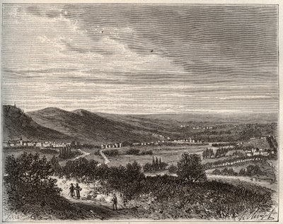Ay et la montagne de Reims - departement Marne - rytina v „La France illustree: geografie, historie, statistická správa“ od V.A. Sladově hnědá. 1884 od French School