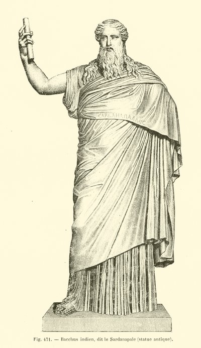 Bacchus Indian, Dit Le Sardanapale (rytina) od French School