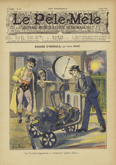 Herkulovo zavazadlo. Ilustrace pro Le Pele-Mele od French School