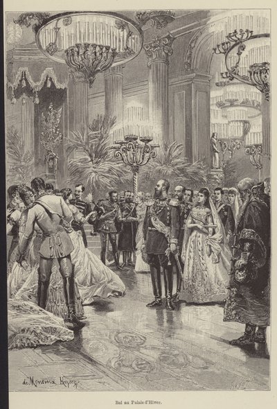 Ples v Zimním paláci (rytina) od French School