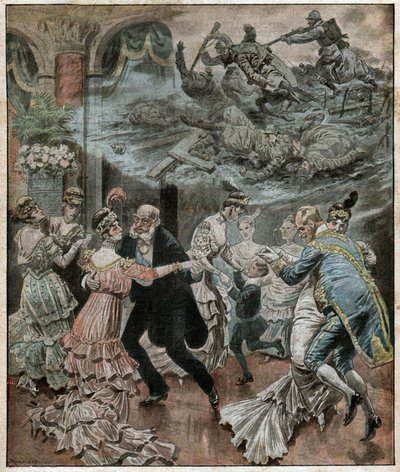 Bal v Berlíně v roce 1916 (tisk) od French School