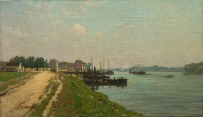 Břehy Seiny (olej na látce) od French School