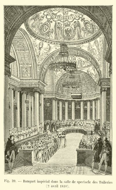 Císařská hostina v divadle Tuileries, 2. dubna 1810 od French School