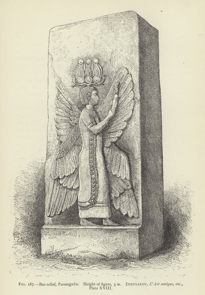 Basreliéf, Parsargadae, Výška postavy, 3 m od French School