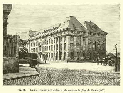 Montyon Building, veřejná pomoc, na Place du Parvis, 1877 od French School