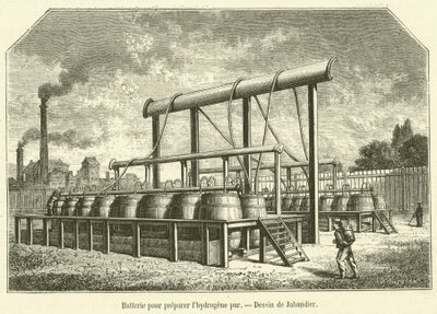 Baterie pro přípravu čistého vodíku (gravírování) od French School