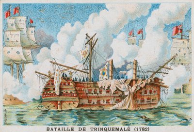 Bitva u Trincomalee, 1782 od French School