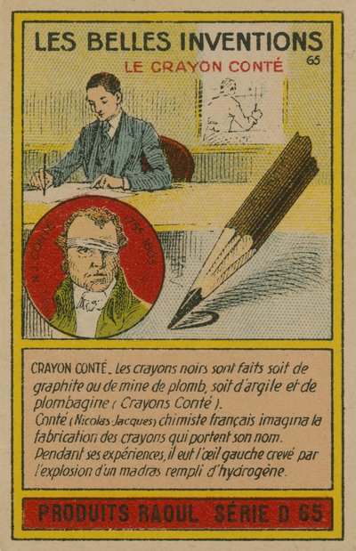 Krásná karta vynálezů, pastelka Conte od French School