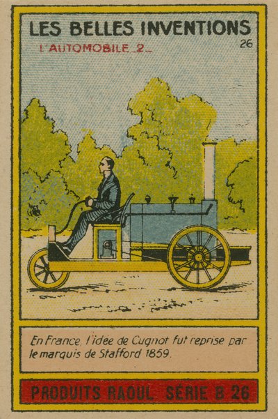 Krásná karta vynálezů, automobil od French School
