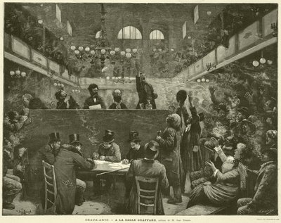 Beaux-Arts, At the Salle Graffard, obraz od M Jean Beraud (rytina) od French School