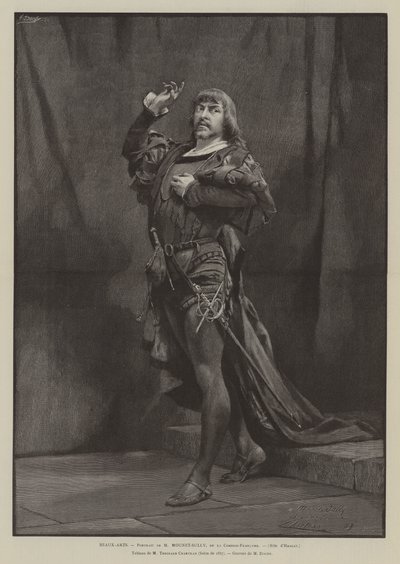 Beaux-Arts, Portrait de Mounet-Sully, de la Comedie-Francaise, Role d