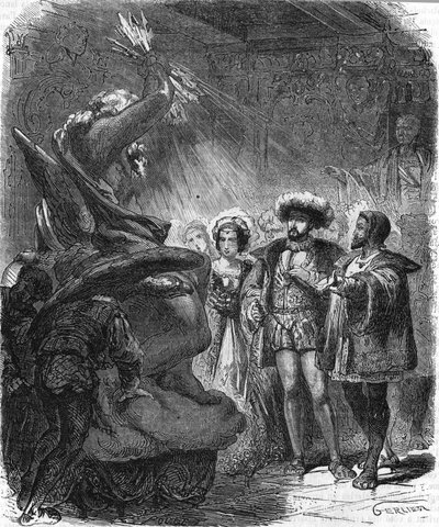 Benvenuto Cellini (1500-1571), italský umělec na dvoře Francois 1st. V ""Populární historie Francie"", nd. kolem 1885. Rytina. od French School