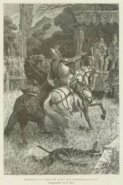 Bertrand du Guesclin přišel vévodovi poděkovat od French School