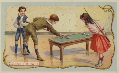 Kulečník (chromolitho) od French School