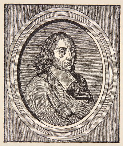 Blaise Pascal, ilustrace z knihy Histoire de la Nation Francaise, Sciences, svazky I a II, autor Gabriel Hanotaux (1853-1944), 1924. od French School