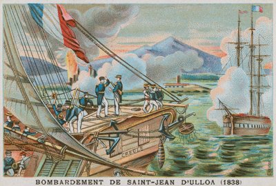 Bombardování San Juan de Ulua, Mexiko, Francouzi, 1838 od French School
