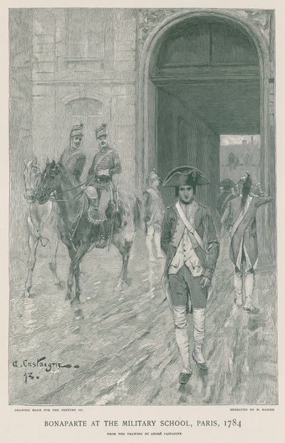 Bonaparte na vojenské škole od French School