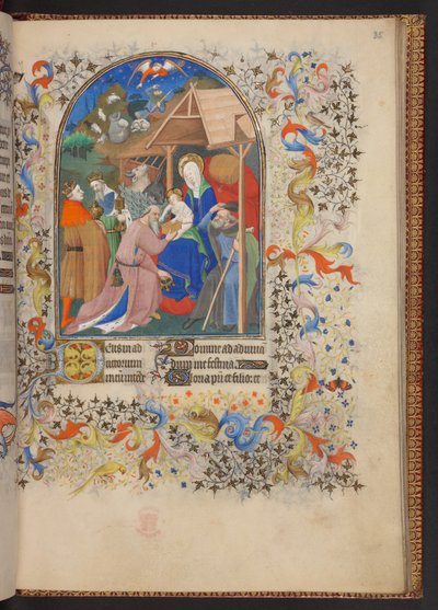 Kniha hodin, Přidat MS 32454 f.35r, Francie od French School