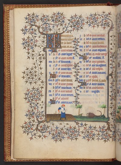 Kniha hodin, Přidat MS 32454 f.6v, Francie od French School