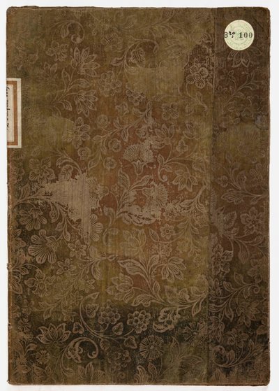 Kniha etikety vévodského paláce v Lucce, Lucca, 1805 (vyšívaný textil a papír) od French School
