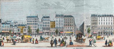 Boulevard Saint-Denis jižní strana - Rue Saint Martin - Rytina v „Tableau-de-Paris“ od Edmonda Texiera 1852 od French School