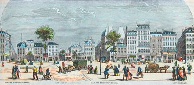 Boulevard des Filles du Calvaire a Boulevard du Temple - Rue Pont aux Choux - Rue des Filles-du-Calvaire - Rue Saintonge - vyryto v „Tableau-de-Paris“ od Edmonda Texiera 1852 od French School