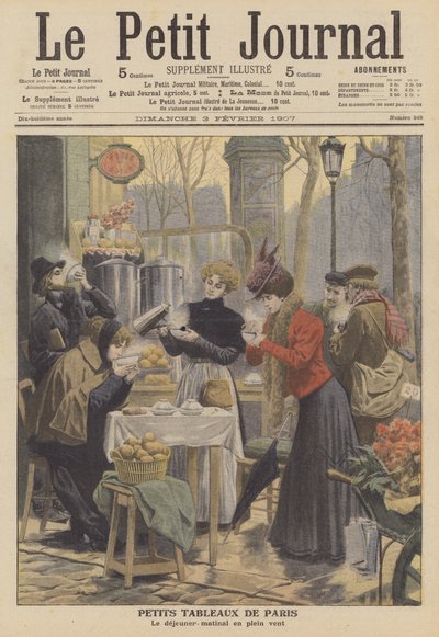 Snídaně pod širým nebem v Paříži (barva litho) od French School