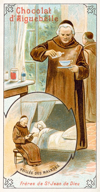 Bratři špitálníci svatého Jana z Boha (chromolitho) od French School