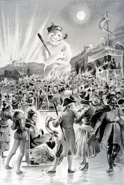 Budapešť, ilustrace ze Sněžného muže od George Sand, 1887 od French School