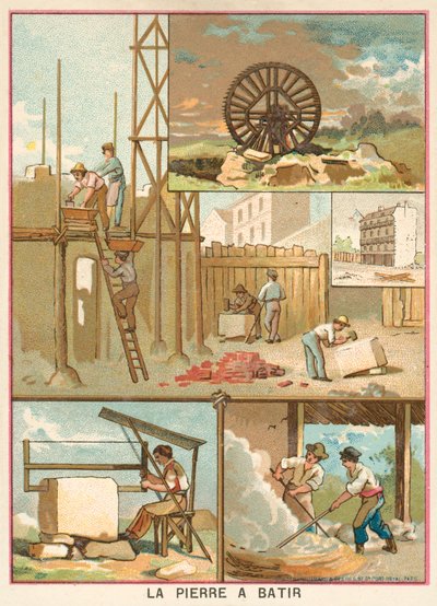 Stavební kámen (chromolit) od French School