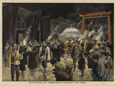 Pohřeb japonské císařovny vdovy, 1897 od French School