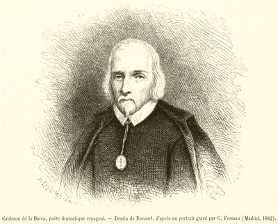 Calderon de la Barca , španělský dramatický básník (rytina) od French School