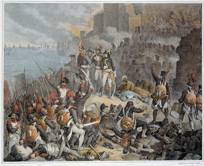 Kampaň (expedice) do Egypta (1798-1801), armáda Východu: obléhání svatého Jana z Akkonu. 1799. - v „“Vítězství a dobytí francouzských armád““. od French School
