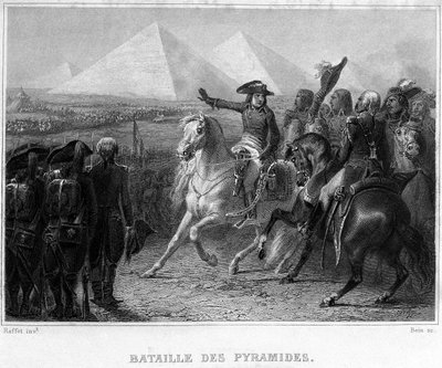 Kampaň (expedice) do Egypta (1798-1801): Bitva u pyramid (1798) - ve „“francouzské revoluci““ od Thierse. 19. století od French School