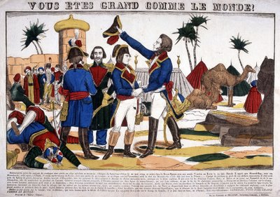 Kampaň (expedice) do Egypta (1798-1801) vedená Napoleonem Bonapartem v roce 1799. Obrázek Epinal od French School